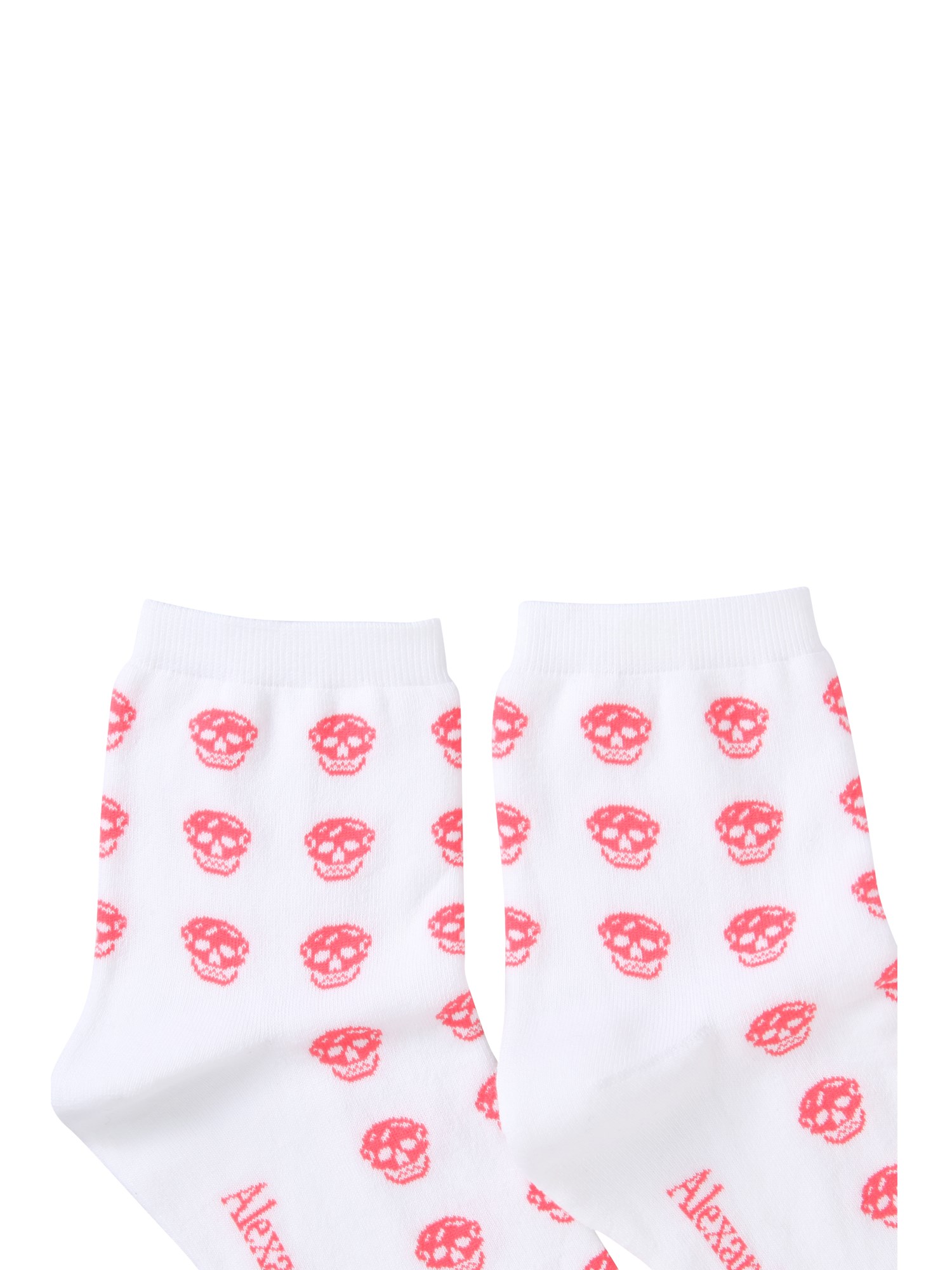 ALEXANDER McQUEEN    COTTON SKULL SHORT SOCK