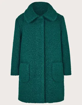 Borg Teddy Swing Coat Teal