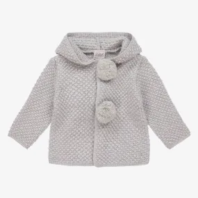 Grey Wool Knit Pram Coat