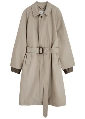 MAISON MARGIELA Belted cotton-blend trench coat  -                         -                     -                