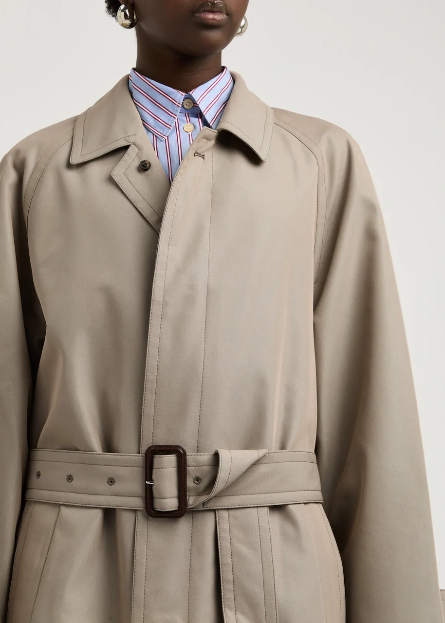 MAISON MARGIELA Belted cotton-blend trench coat  -                         -                     -                