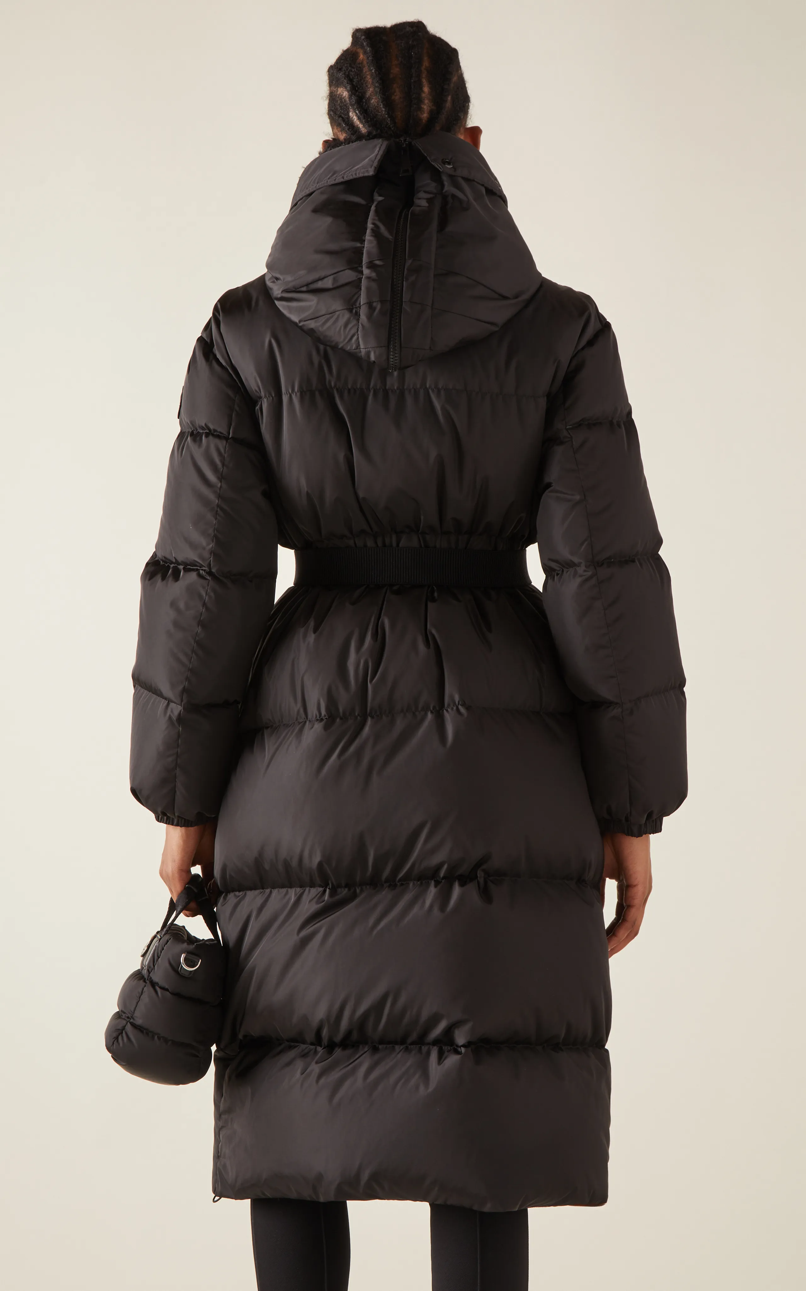 Moncler Bruneaux Shearling-Trimmed Nylon Down Coat