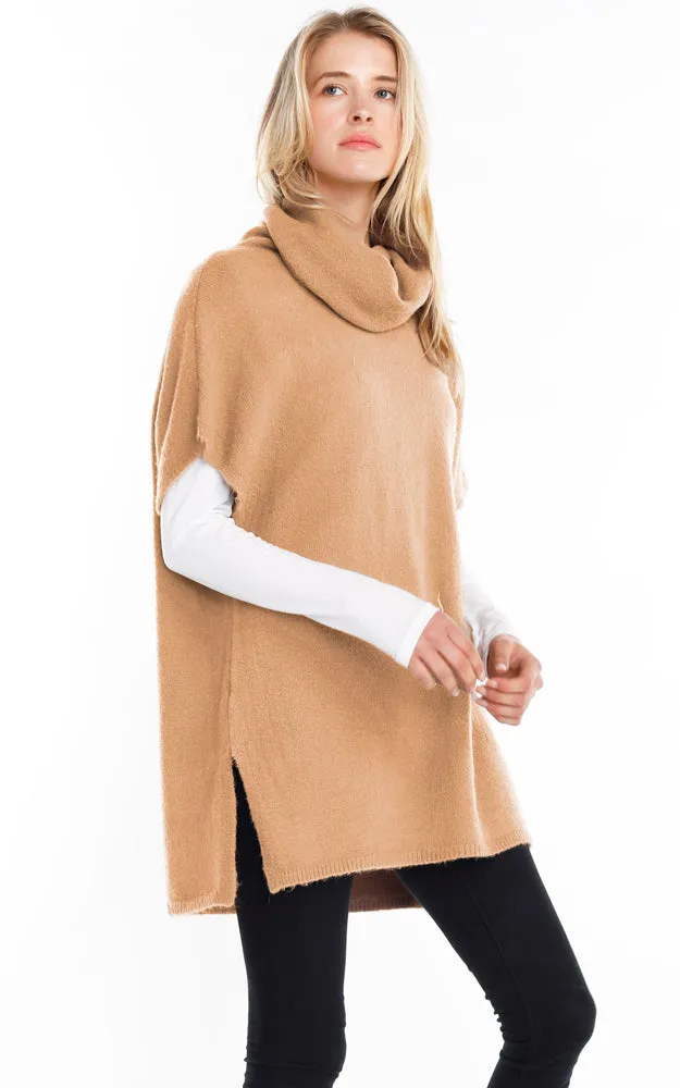 SM951 Basic Turtleneck Poncho