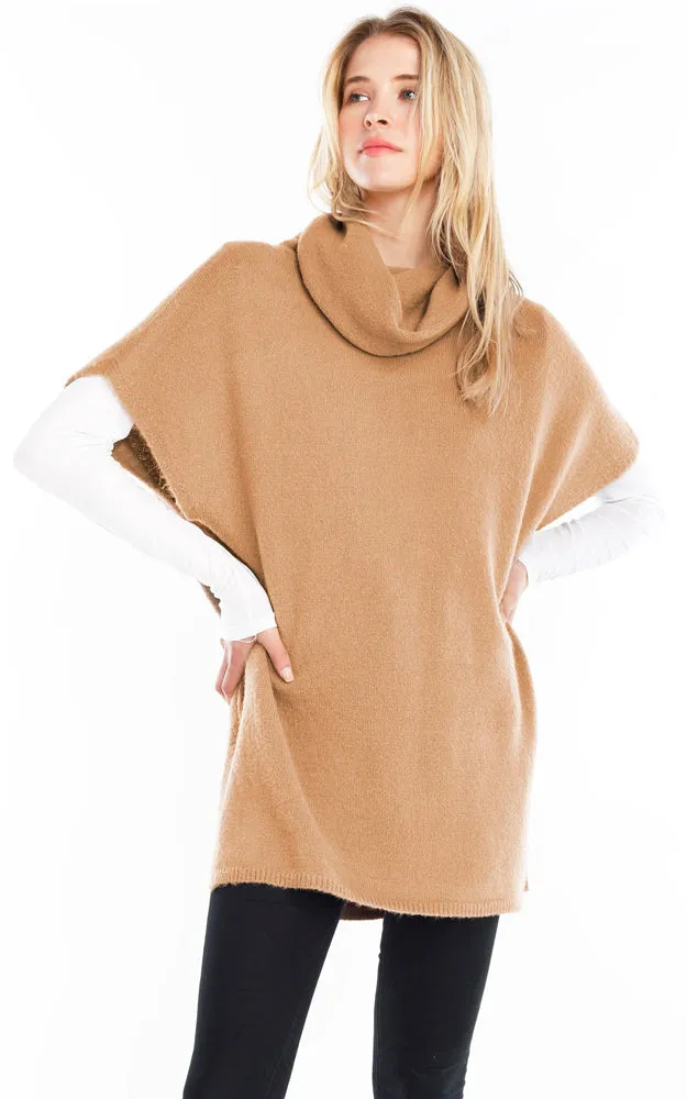 SM951 Basic Turtleneck Poncho