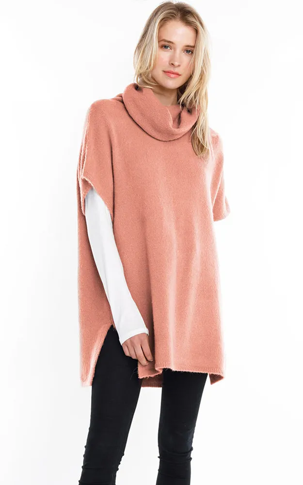 SM951 Basic Turtleneck Poncho