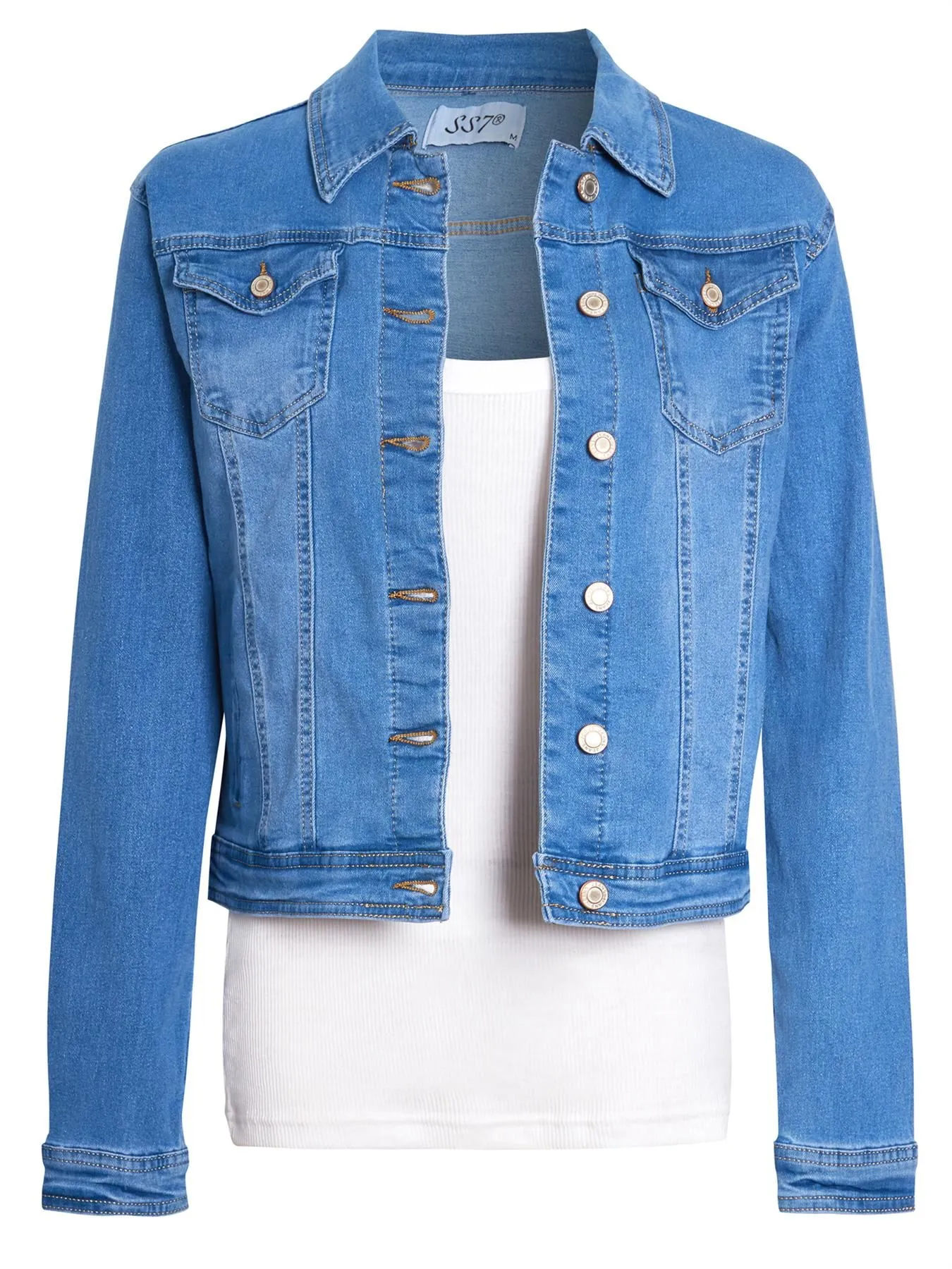 Stonewash Stretch Denim Jacket, UK Sizes 10 to 18