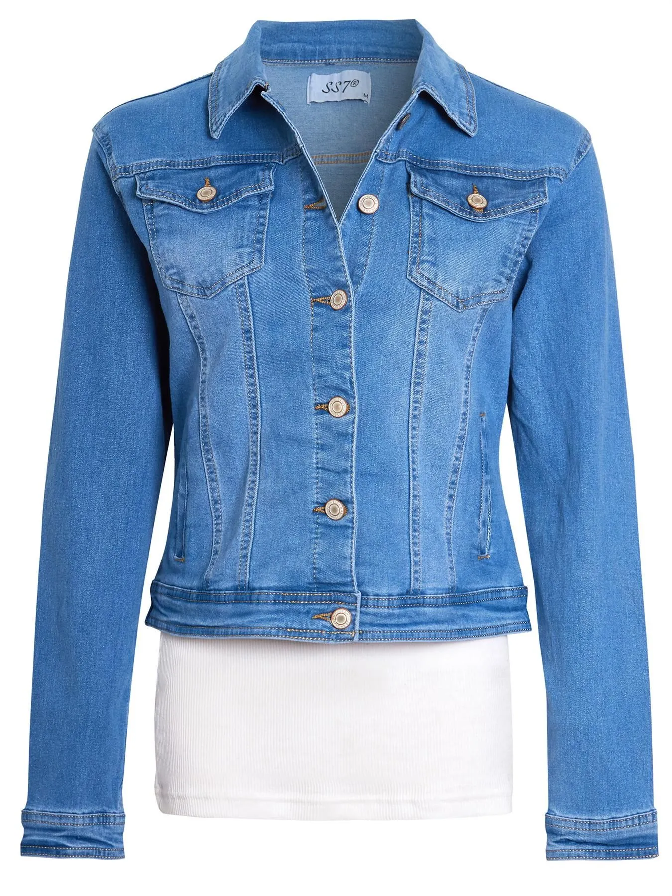 Stonewash Stretch Denim Jacket, UK Sizes 10 to 18