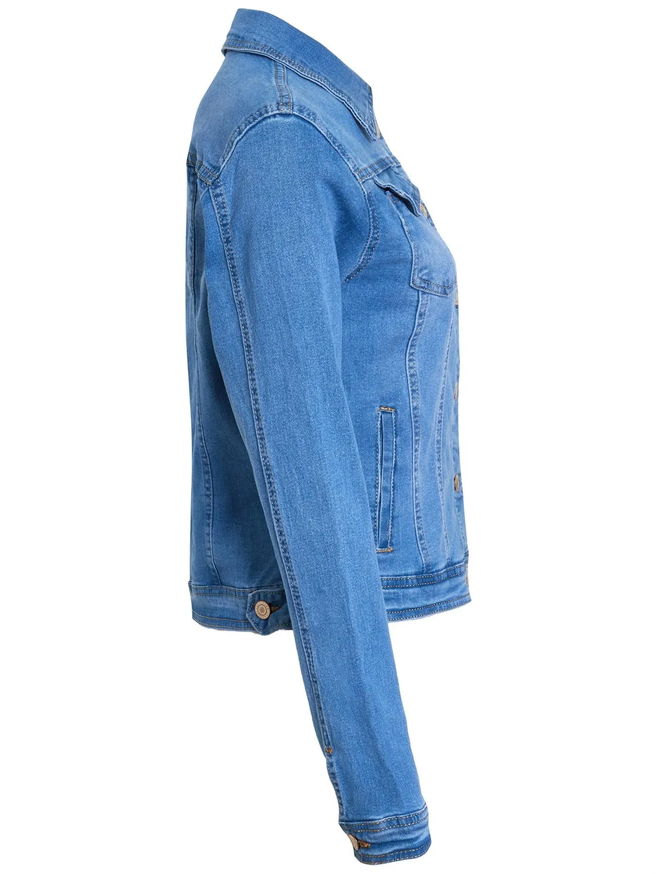 Stonewash Stretch Denim Jacket, UK Sizes 10 to 18