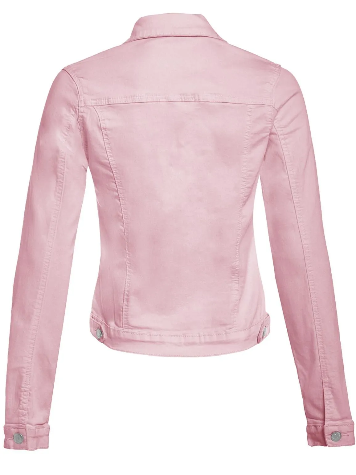 Stretch Twill Denim Jacket, Pink, UK Sizes 6 to 14