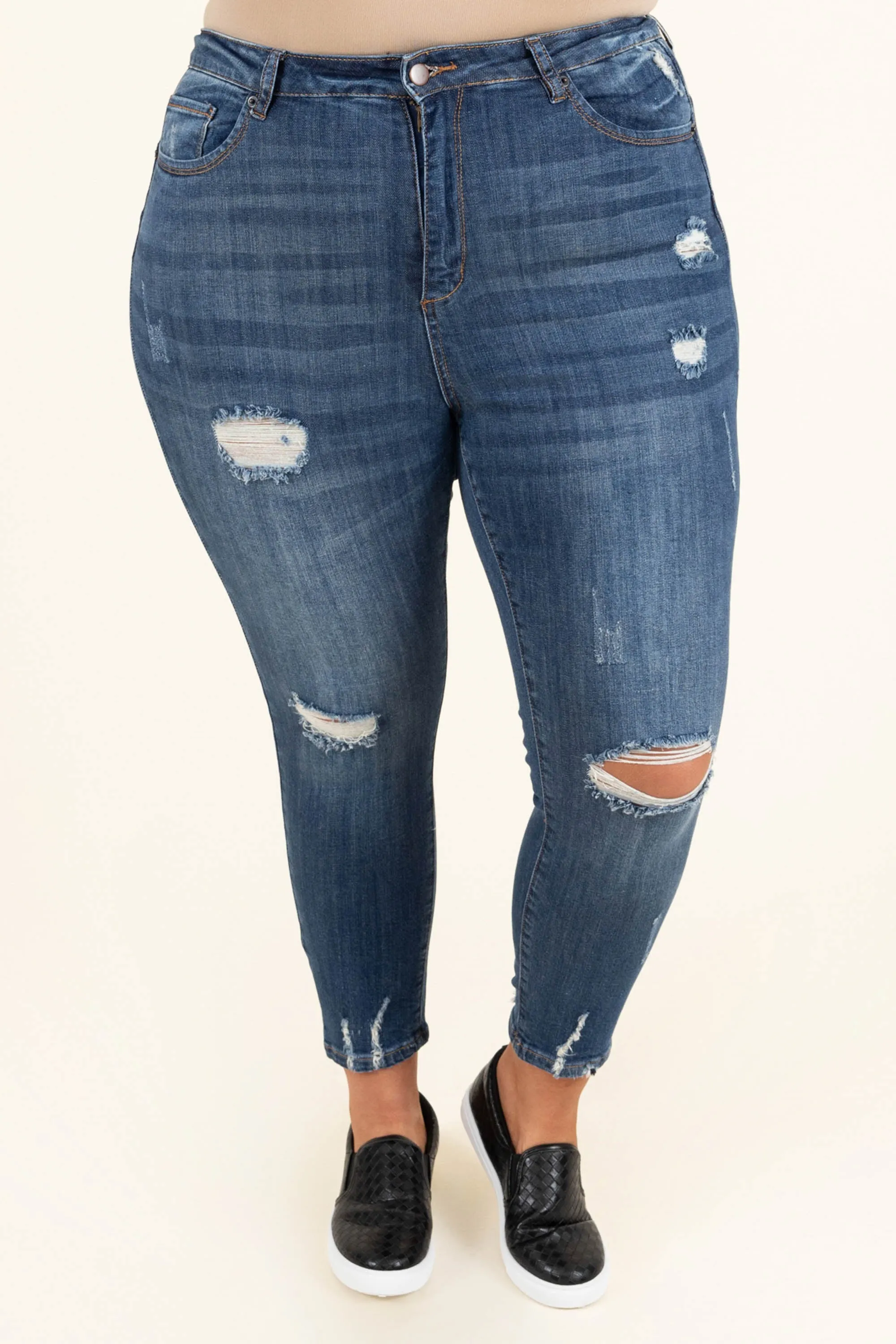 Take Me There With You Jeans, Medium Wash