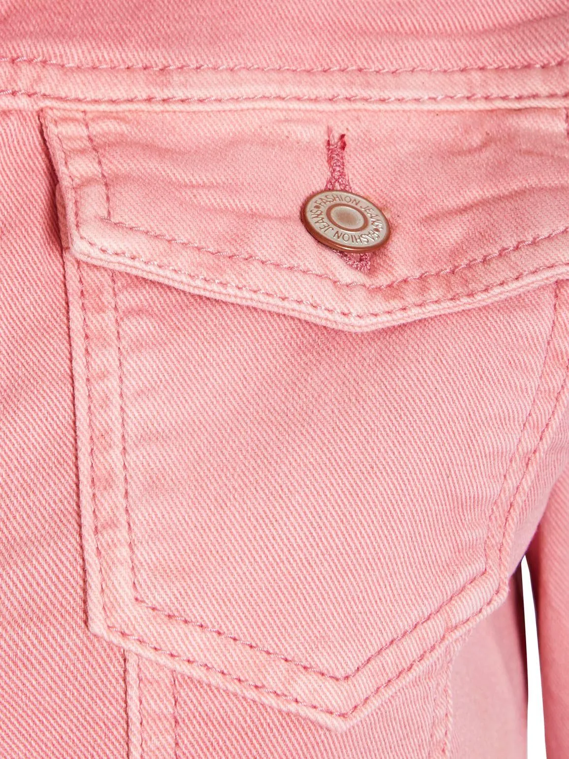 Womens Stretch Denim Jacket Denim Pink & Grey, UK Sizes 6 to 14