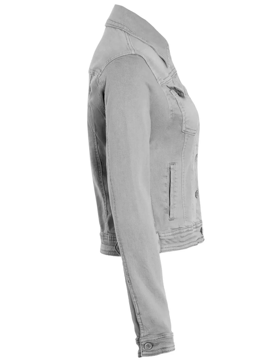 Womens Stretch Denim Jacket Denim Pink & Grey, UK Sizes 6 to 14